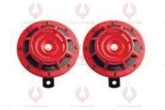 AT10407 Car Horn DIAMETER: ⏀125MM VOLTAGE: 12V 24V CURRENT: <3A <2A SOUND LEVEL: 110+-5DB FREQUENCY: 390+-20 310+-20HZ