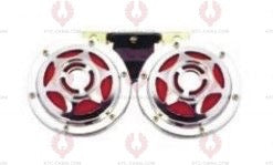 AT10429 Car Horn DIAMETER: ⏀110MM VOLTAGE: 12V 24V CURRENT: <3A <2A SOUND LEVEL: 110+-5DB FREQUENCY: 390+-20 310+-20HZ