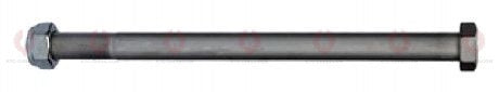 AT4577 C-Bolt C-BOLT OUTSIDE THREAD: M18X1.5 LENGTH UNDER HEAD: 12"=305 THREAD LENGTH: 80 HEAD HEIGHT: 12 HEAD DIAMETER: 27 A F DIMENSION: 27 NUT HEIGHT: 17