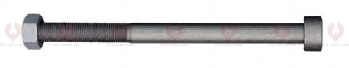 AT4654 C-Bolt C-BOLT OUTSIDE THREAD: M18X1.5 LENGTH UNDER HEAD: 9"=229 THREAD LENGTH: 172 HEAD HEIGHT: 14 HEAD DIAMETER: 29 A F DIMENSION: 27 NUT HEIGHT: 18