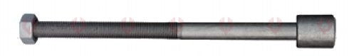 AT4677 C-Bolt C-BOLT OUTSIDE THREAD: M14X1.5 LENGTH UNDER HEAD: 14"=356 THREAD LENGTH: 267 HEAD HEIGHT: 20 HEAD DIAMETER: 24 A F DIMENSION: 22 NUT HEIGHT: 11