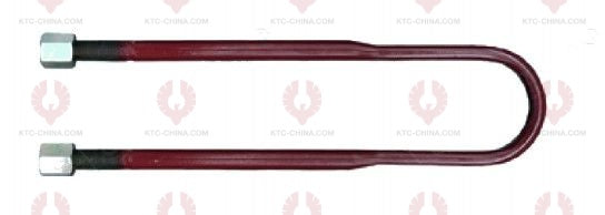 AT4824 U-Bolt MERCEDES BENZ OUTSIDE THREAD: M24 INTERNAL WIDTH: 102 VIRTUAL LENGTH: 20"=508 THREAD LENGTH: 100 A F DIMENSION: 36 NUT HEIGHT: 36