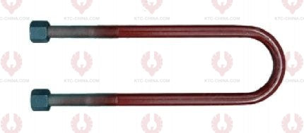 AT4842 U-Bolt EMPTY OUTSIDE THREAD: 7 8"-14 INTERNAL WIDTH: 128 VIRTUAL LENGTH: 17"=432 THREAD LENGTH: 100 A F DIMENSION: 32 NUT HEIGHT: 32