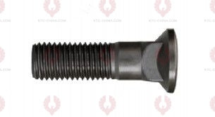 AT5034 Plow Bolt PLOW BOLTS OUTSIDE THREAD: 7 8"-9 LENGTH UNDER HEAD: 75 THREAD LENGTH: 49 KNURLING DIAMETER: 22.2 HEAD HEIGHT: 22.2 HEAD DIAMETER: 35 A F DIMENSION: EMPTY NUT HEIGHT: EMPTY
