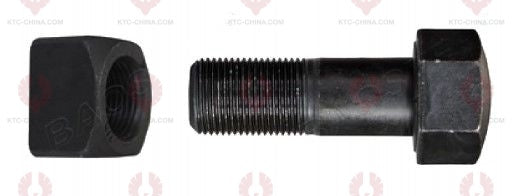 AT5093 Track Bolt TRACK BOLTS OUTSIDE THREAD: M30X1.5 LENGTH UNDER HEAD: 105 THREAD LENGTH: 60 KNURLING DIAMETER: 30 HEAD HEIGHT: 28 HEAD DIAMETER: 46 A F DIMENSION: 45 NUT HEIGHT: 30