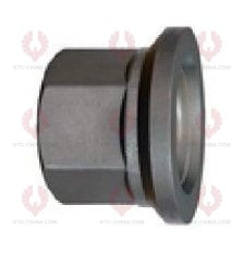 AT5199 Bolt KAMAZ OUTSIDE THREAD: M22X1.5 LENGTH UNDER HEAD: 95 THREAD LENGTH: 60 KNURLING DIAMETER: 25.2 HEAD HEIGHT: 11 HEAD DIAMETER: 35 A F DIMENSION: 33 NUT HEIGHT: 32