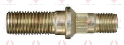 AT5234 Bolt HYUNDAI-HD72 65AR FRONT OUTSIDE THREAD: M22X2.5 OUTSIDE THREAD: M19X1.5 LENGTH: 100 KNURLING DIAMETER: 19.6 A F DIAMETER: EMPTY NUT HEIGHT: EMPTY A F DIAMETER: EMPTY NUT HEIGHT: EMPTY