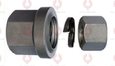 AT5325 Bolt HINO FUSO UNIVERSAL FRONT OUTSIDE THREAD: M30X3.0 OUTSIDE THREAD: M22X2.0 LENGTH: 120 KNURLING DIAMETER: 22 A F DIAMETER: 41 NUT HEIGHT: 43 A F DIAMETER: 32 NUT HEIGHT: 23