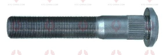 AT5418 Bolt AMERICA MODELS OUTSIDE THREAD: M22X1.5 LENGTH UNDER HEAD: 127 THREAD LENGTH: 82 KNURLING DIAMETER: 23.7 HEAD HEIGHT: 9 HEAD DIAMETER: 38 A F DIMENSION: EMPTY NUT HEIGHT: EMPTY