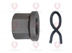 AT5511 Bolt BERLIET OUTSIDE THREAD: M18X1.5 LENGTH UNDER HEAD: 85 THREAD LENGTH: 50 KNURLING DIAMETER: 18 HEAD HEIGHT: 10 HEAD DIAMETER: 38 A F DIMENSION: 23 NUT HEIGHT: 23
