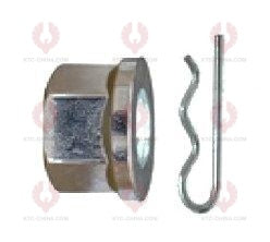 AT5696 Bolt TRILEX OUTSIDE THREAD: M18X2.0 LENGTH UNDER HEAD: 140 THREAD LENGTH: 80 KNURLING DIAMETER: 18 HEAD HEIGHT: 10 HEAD DIAMETER: 40 A F DIMENSION: 27 NUT HEIGHT: 21 659 112 457