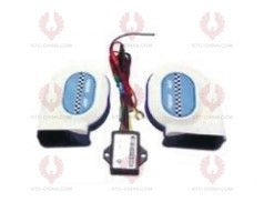 AT10396 Car Horn DIAMETER: ⏀80MM  VOLTAGE: 12V 24V  CURRENT: 4A  SOUND LEVEL: 115+-10DB  FREQUENCY: 410+-20 510+-20HZ