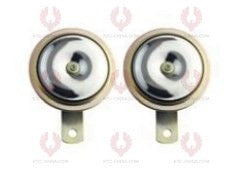 AT10403 Car Horn DIAMETER: ⏀80MM  VOLTAGE: 12V 24V  CURRENT: <3A <2A  SOUND LEVEL: 110+-5DB  FREQUENCY: 420+-20 350+-20HZ