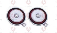 AT10404 Car Horn DIAMETER: ⏀100 110MM  VOLTAGE: 12V 24V  CURRENT: <3A <2A  SOUND LEVEL: 110+-5DB  FREQUENCY: 400+-20 335+-20HZ