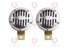 AT10406 Car Horn DIAMETER: ⏀130MM  VOLTAGE: 12V 24V  CURRENT: <3A <2A  SOUND LEVEL: 110+-5DB  FREQUENCY: 390+-20 310+-20HZ