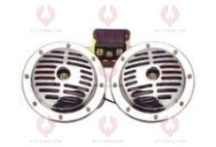AT10430 Car Horn DIAMETER: ⏀130MM  VOLTAGE: 12V 24V  CURRENT: <3A <2A  SOUND LEVEL: 110+-5DB  FREQUENCY: 390+-20 310+-20HZ