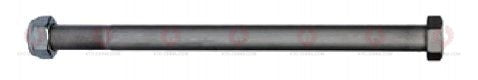 AT4580 C-Bolt C-BOLT  OUTSIDE THREAD: M18X1.5  LENGTH UNDER HEAD: 9"=229  THREAD LENGTH: 80  HEAD HEIGHT: 12  HEAD DIAMETER: 27  A F DIMENSION: 27  NUT HEIGHT: 17