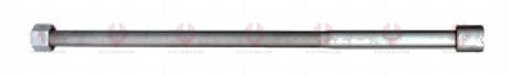 AT4647 C-Bolt C-BOLT  OUTSIDE THREAD: 3 8"-24  LENGTH UNDER HEAD: 8"=203  THREAD LENGTH: 152  HEAD HEIGHT: 10  HEAD DIAMETER: 14  A F DIMENSION: 14  NUT HEIGHT: 10