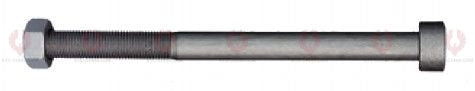 AT4653 C-Bolt C-BOLT  OUTSIDE THREAD: M18X1.5  LENGTH UNDER HEAD: 10"=254  THREAD LENGTH: 190  HEAD HEIGHT: 14  HEAD DIAMETER: 29  A F DIMENSION: 27  NUT HEIGHT: 18