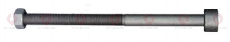 AT4681 C-Bolt C-BOLT  OUTSIDE THREAD: M14X1.5  LENGTH UNDER HEAD: 12"=305  THREAD LENGTH: 229  HEAD HEIGHT: 12  HEAD DIAMETER: 24  A F DIMENSION: 22  NUT HEIGHT: 11