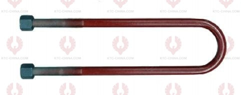 AT4837 U-Bolt EMPTY OUTSIDE THREAD: 7 8"-14  INTERNAL WIDTH: 152  VIRTUAL LENGTH: 18"=457  THREAD LENGTH: 100  A F DIMENSION: 32  NUT HEIGHT: 32