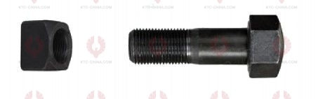 AT5116 Track Bolt TRACK BOLTS OUTSIDE THREAD: 3 4"-16  LENGTH UNDER HEAD: 75  THREAD LENGTH: 50  KNURLING DIAMETER: 19  HEAD HEIGHT: 18  HEAD DIAMETER: 28  A F DIMENSION: 28  NUT HEIGHT: 19