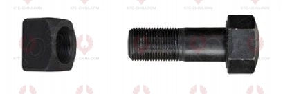AT5122 Track Bolt TRACK BOLTS OUTSIDE THREAD: M18X1.5  LENGTH UNDER HEAD: 75  THREAD LENGTH: 40  KNURLING DIAMETER: 18  HEAD HEIGHT: 17  HEAD DIAMETER: 27  A F DIMENSION: 27  NUT HEIGHT: 19