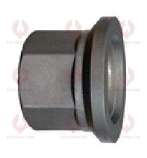AT5145 Bolt FUWA 13T REAR-KNUR I FUWA 13T REAR-KNUR I  OUTSIDE THREAD: M22X1.5  LENGTH UNDER HEAD: 100  THREAD LENGTH: 73  KNURLING DIAMETER: 25.7  HEAD HEIGHT: 10  HEAD DIAMETER: 38  A F DIMENSION: 32  NUT HEIGHT: 32