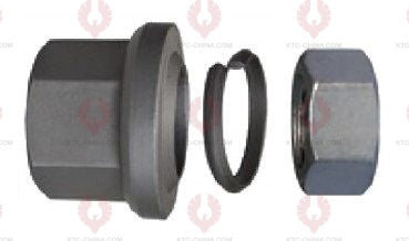 AT5153 Bolt DFM EQ-153 FRONT-KNUR I OUTSIDE THREAD: M30X2  OUTSIDE THREAD: M22X1.5  LENGTH: 122  KNURLING DIAMETER: 22.3  A F DIAMETER: 41  NUT HEIGHT: 34  A F DIAMETER: 36  NUT HEIGHT: 22