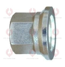 AT5159 Bolt DFM KIN LAND REAR-KNUR I OUTSIDE THREAD: M22X1.5  LENGTH UNDER HEAD: 100  THREAD LENGTH: 45  KNURLING DIAMETER: 22.5  HEAD HEIGHT: 11  HEAD DIAMETER: 36  A F DIMENSION: 34  NUT HEIGHT: 32