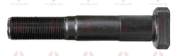 AT5180 Bolt SINO TRUCK HOWO STEYR REAR IMPROVE-KNUR I OUTSIDE THREAD: M22X1.5  LENGTH UNDER HEAD: 130  THREAD LENGTH: 50  KNURLING DIAMETER: 23.3  HEAD HEIGHT: 12  HEAD DIAMETER: 39  A F DIMENSION: EMPTY  NUT HEIGHT: EMPTY