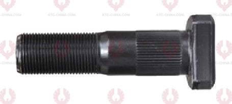 AT5186 Bolt SINO TRUCK HOWO STEYR FRONT-KNUR I OUTSIDE THREAD: M22X1.5  LENGTH UNDER HEAD: 85  THREAD LENGTH: 43  KNURLING DIAMETER: 23.3  HEAD HEIGHT: 12  HEAD DIAMETER: 39  A F DIMENSION: EMPTY  NUT HEIGHT: EMPTY