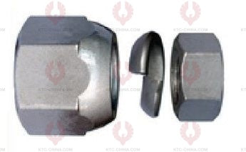 AT5225 Bolt HYUNDAI FRONT OUTSIDE THREAD: M24X2.5  OUTSIDE THREAD: M22X1.5  LENGTH: 111  KNURLING DIAMETER: 22  A F DIAMETER: 41  NUT HEIGHT: 34  A F DIAMETER: 32  NUT HEIGHT: 18