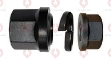 AT5373 Bolt NISSAN-REAR OUTSIDE THREAD: 1 1 8"-9  OUTSIDE THREAD: 7 8"-11  LENGTH: 156  KNURLING DIAMETER: 22.5  A F DIAMETER: 41  NUT HEIGHT: 46  A F DIAMETER: 35  NUT HEIGHT: 23