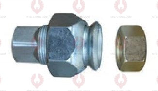 AT5383 Bolt NISSAN-CONDOR REAR OUTSIDE THREAD: M20X1.5  OUTSIDE THREAD: M20X1.5  LENGTH: 80  KNURLING DIAMETER: 20  A F DIAMETER: 41  NUT HEIGHT: 25  A F DIAMETER: 32  NUT HEIGHT: 18