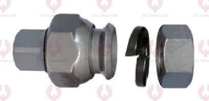 AT5391 Bolt NISSAN-CKA87 REAR OUTSIDE THREAD: M20X1.5  OUTSIDE THREAD: M22X1.5  LENGTH: 103  KNURLING DIAMETER: 22  A F DIAMETER: 41  NUT HEIGHT: 25  A F DIAMETER: 36  NUT HEIGHT: 18