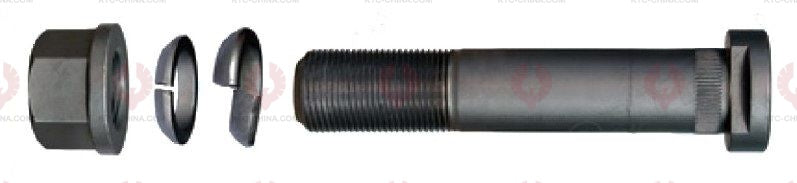 AT5638 Bolt IVECO  OUTSIDE THREAD: M22X1.5  LENGTH UNDER HEAD: 110  THREAD LENGTH: 41  KNURLING DIAMETER: 22.4  HEAD HEIGHT: 10  HEAD DIAMETER: 32  A F DIMENSION: 30  NUT HEIGHT: 22 0024 77764