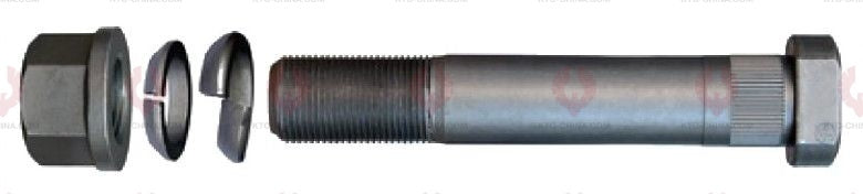 AT5641 Bolt IVECO  OUTSIDE THREAD: M22X1.5  LENGTH UNDER HEAD: 130  THREAD LENGTH: 38  KNURLING DIAMETER: 22.5  HEAD HEIGHT: 10  HEAD DIAMETER: 32  A F DIMENSION: 30  NUT HEIGHT: 22 4211 7459