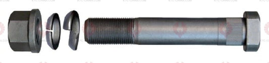 AT5644 Bolt IVECO  OUTSIDE THREAD: M22X1.5  LENGTH UNDER HEAD: 125  THREAD LENGTH: 38  KNURLING DIAMETER: 22.5  HEAD HEIGHT: 10  HEAD DIAMETER: 32  A F DIMENSION: 30  NUT HEIGHT: 22 4211 7458