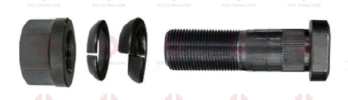 AT5677 Bolt IVECO  OUTSIDE THREAD: M22X1.5  LENGTH UNDER HEAD: 65  THREAD LENGTH: 38  KNURLING DIAMETER: 22.5  HEAD HEIGHT: 10  HEAD DIAMETER: 32  A F DIMENSION: 30  NUT HEIGHT: 22 4211 7445