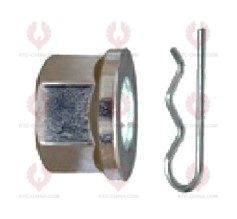 AT5705 Bolt TRILEX  OUTSIDE THREAD: M18X2.0  LENGTH UNDER HEAD: 110  THREAD LENGTH: 62  KNURLING DIAMETER: 18  HEAD HEIGHT: 10  HEAD DIAMETER: 40  A F DIMENSION: 27  NUT HEIGHT: 21 659 112 455